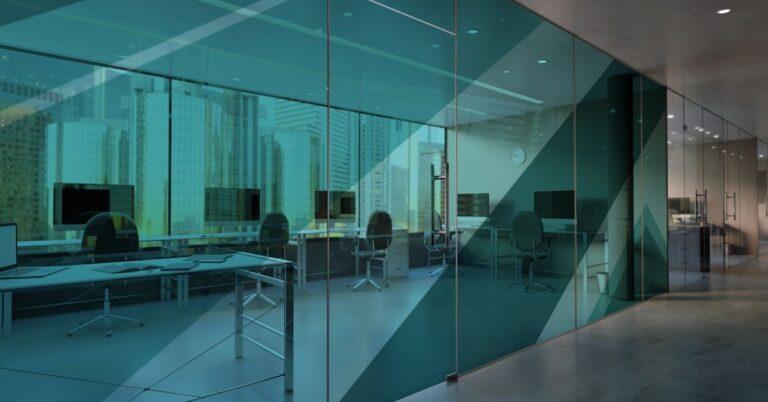 business office with computers