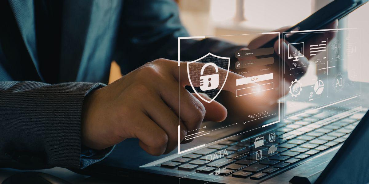 Integrated cybersecurity tools and centralized security controls displayed through a secure enterprise monitoring interface with layered protection technology.